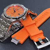 Maurice Lacroix Aikon Limited Edition Automatic Date Orange Dial Silver Steel Strap Watch For Men - AI6008-SS00F-530-1 Buy Now By Maurice Lacroix