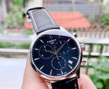 Tissot Tradition Chronograph Black Dial Black Leather Strap Watch For Men - T0636171605700 Buy Now By Tissot