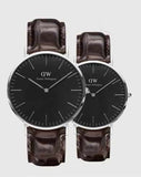 Daniel Wellington Classic York Black Dial Brown Leather Strap Watch For Men - DW00100134 Buy Now By Daniel Wellington