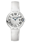 Cartier Ballon Bleu de Cartier Silver Dial White Leather Strap Watch for Women - W6920087 Buy Now By Cartier