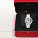 Cartier Ballon Bleu de Cartier Silver Dial White Leather Strap Watch for Women - W6920087 Buy Now By Cartier