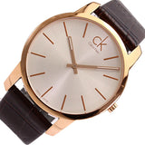 Calvin Klein City Silver Dial Brown Leather Strap Watch For Men - K2G21629 Buy Now By Calvin Klein