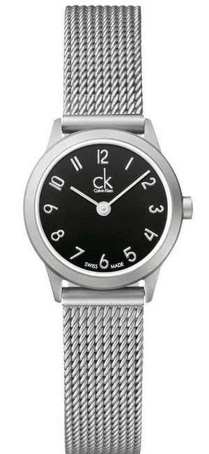 Calvin Klein Minimal Black Dial Silver Mesh Bracelet Watch for Women - K3M53151 Buy Now By Calvin Klein