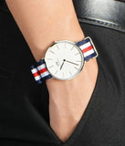 Daniel Wellington Classic Canterbury White Dial Two Tone Nylon Strap Watch For Men - DW00100016 Buy Now By Daniel Wellington