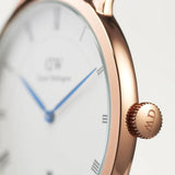 Daniel Wellington Dapper St Mawes White Dial Brown Leather Strap Watch For Men - DW00100083 Buy Now By Daniel Wellington