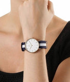 Daniel Wellington Classic Glasgow White Dial Two Tone NATO Strap Watch For Women - DW00100031 Buy Now By Daniel Wellington