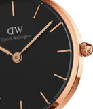 Daniel Wellington Classic Petite Bondi Black Dial White Leather Strap Watch For Women - DW00100285 Buy Now By Daniel Wellington
