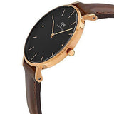 Daniel Wellington Classic Petite Bristol Black Dial Brown Leather Strap Watch For Women - DW00100165 Buy Now By Daniel Wellington