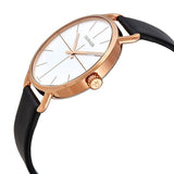 Calvin Klein Even White Dial Black Leather Strap Watch for Women - K7B236C6 Buy Now By Calvin Klein