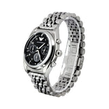 Emporio Armani Franco Black Dial Silver Steel Strap Watch For Men - AR0373 Buy Now By Emporio Armani