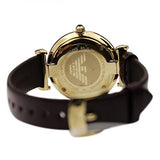 Emporio Armani Gianni T Bar Burgundy Dial Burgundy Leather Strap Watch For Women - AR1757 Buy Now By Emporio Armani