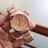Emporio Armani Classic Rose Gold Chronograph Steel Strap Watch For Men - AR2452 Buy Now By Emporio Armani