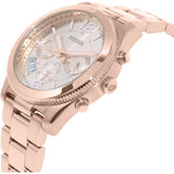 Fossil Boyfriend Multifunction Rose Gold Dial Rose Gold Steel Strap Watch for Women - ES3885 Buy Now By Fossil