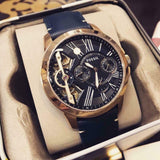 Fossil Grant Twist Multifunction Blue Dial Blue Leather Strap Watch for Men - ME1162 Buy Now By Fossil