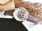 Fossil Grant Automatic White Dial Brown Leather Strap Watch for Men - ME3052 Buy Now By Fossil