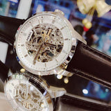 Fossil Townsman Automatic Skeleton White Dial Black Leather Strap Watch for Men - ME3085 Buy Now By Fossil