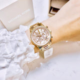 Michael Kors Ritz Chronograph Rose Dial Two Tone Steel Strap Watch for Women - MK6475 Buy Now By Michael Kors