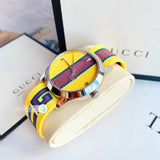 Gucci G Timeless Quartz Yellow & Purple Dial Yellow & Purple NATO Strap Watch For Men - YA1264069 Buy Now By Gucci