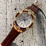 Guess Limelight Analog White Dial Brown Leather Strap Watch For Women - W0775l14 Buy Now By Guess