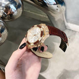 Guess Limelight Analog White Dial Brown Leather Strap Watch For Women - W0775l14 Buy Now By Guess