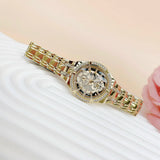 Guess Allara Quartz Gold Dial Gold Steel Strap Watch For Women - GW0604L2 Buy Now By Guess