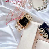 Guess Trend Multi Chain Black Dial Gold Steel Strap Watch for Women - U1117L5 Buy Now By Guess