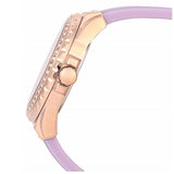 Guess Starlight Diamonds White Dial Purple Rubber Strap Watch for Women - W0846L6 Buy Now By Guess