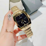 Guess Phoenix Black Dial Gold Steel Strap Watch for Men - GW0387G2 Buy Now By Guess