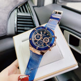 Guess Poseidon Chronograph Blue Dial Blue Silicone Strap Watch For Men - GW0425G3 Buy Now By Guess