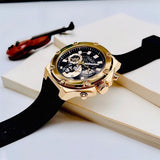 Guess Third Gear Multifunction Black Dial Black Rubber Strap Watch for Men - GW0334G2 Buy Now By Guess