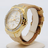 Guess Limelight Quartz Silver Dial Golden Leather Strap Watch For Women - W0775L2 Buy Now By Guess