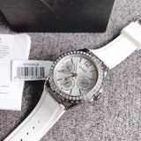 Guess Starlight Multifunction Diamonds White Dial White Rubber Strap Watch for Women - W0846L8 Buy Now By Guess