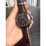 Guess Delancy Analog Brown Dial Brown Leather Strap Watch For Men - W0870G3 Buy Now By Guess