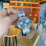 Guess Frontier Diamonds Silver Dial White Rubber Strap Watch for Women - GW0045L1 Buy Now By Guess