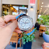 Guess Limelight Crystals White Dial Blue Rubber Strap Watch for Women - W1053L5 Buy Now By Guess