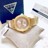 Guess Willow Two Tine Dial Gold Mesh Bracelet Watch For Women - W0836L3 Buy Now By Guess