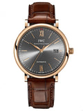 IWC Portofino Automatic Grey Dial Brown Leather Strap Watch for Men - IW356511 Buy Now By IWC