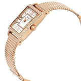 Guess Highline Off White Dial Rose Gold Stainless Steel Mesh Strap Watch For Women - W0826L3 Buy Now By Guess