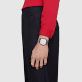 Gucci Grip Chronograph Mickey Mouse White Dial Silver Steel Strap Watch For Men - YA157306 Buy Now By Gucci