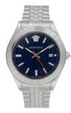 Versace Hellenyium Quartz Blue Dial Silver Steel Strap Watch for Men - VEVK00921 Buy Now By Versace