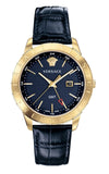 Versace Univers Navy Blue Dial Navy Blue Leather Strap Watch for Men - VEBK00318 Buy Now By Versace