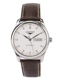 Longines Master Collection Automatic 38.5mm Silver Diamond Dial Brown Leather Strap Watch for Men - L2.755.4.77.3 Buy Now By Longines