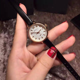 Marc Jacobs Sally White Dial Black Leather Strap Watch for Women - MBM1352 Buy Now By Marc Jacobs