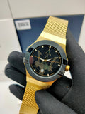 Maserati Potenza Quartz Black Dial Gold Mesh Bracelet Watch For Men - R8853108006 Buy Now By Maserati
