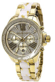Michael Kors Wren Diamonds Gold Dial Two Tone Steel Strap Watch for Women - MK6157 Buy Now By Michael Kors