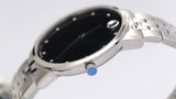 Movado Museum Classic Diamonds Black Dial Silver Steel Strap Watch for Men - 0607201 Buy Now By Movado