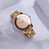 Movado Bold Rose Gold Dial Rose Gold Steel Strap Watch For Women - 3600335 Buy Now By Movado