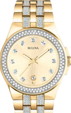 Bulova Crystal Collection Champagne Dial Two Tone Steel Strap Watch for Women - 98B174 Buy Now By Bulova