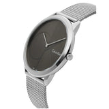 Calvin Klein Minimal Black Dial Silver Mesh Bracelet Watch for Men - K3M21123 Buy Now By Calvin Klein