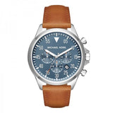 Michael Kors Lexington Chronograph Blue Dial Brown Leather Strap Watch For Men - MK8537 Buy Now By Michael Kors